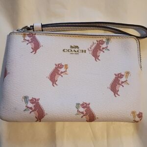 Coach Limited Edition Party Pigs Wristlet GUC